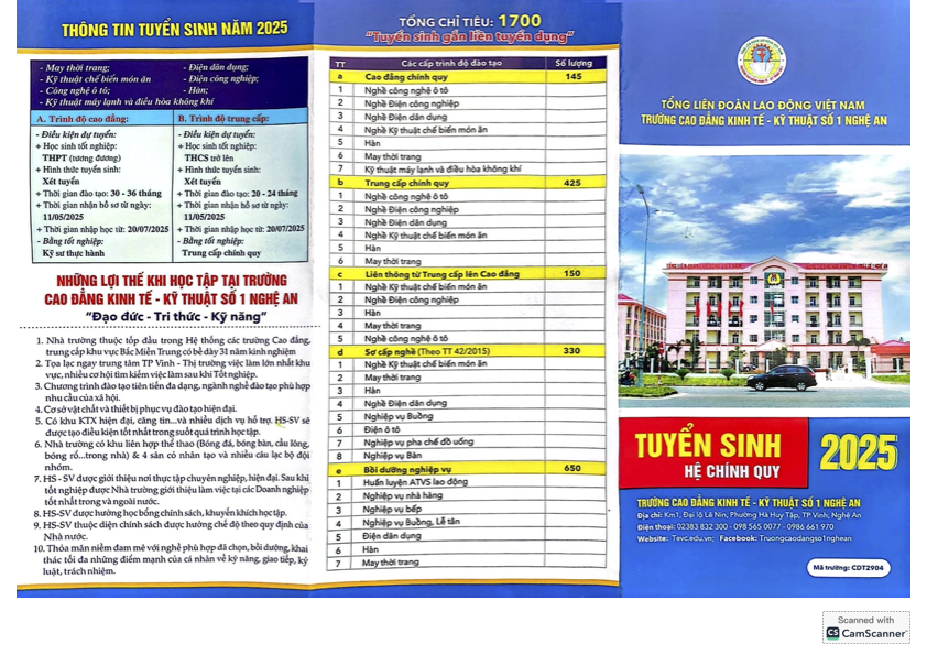 Tuyển sinh hệ chính quy 2025